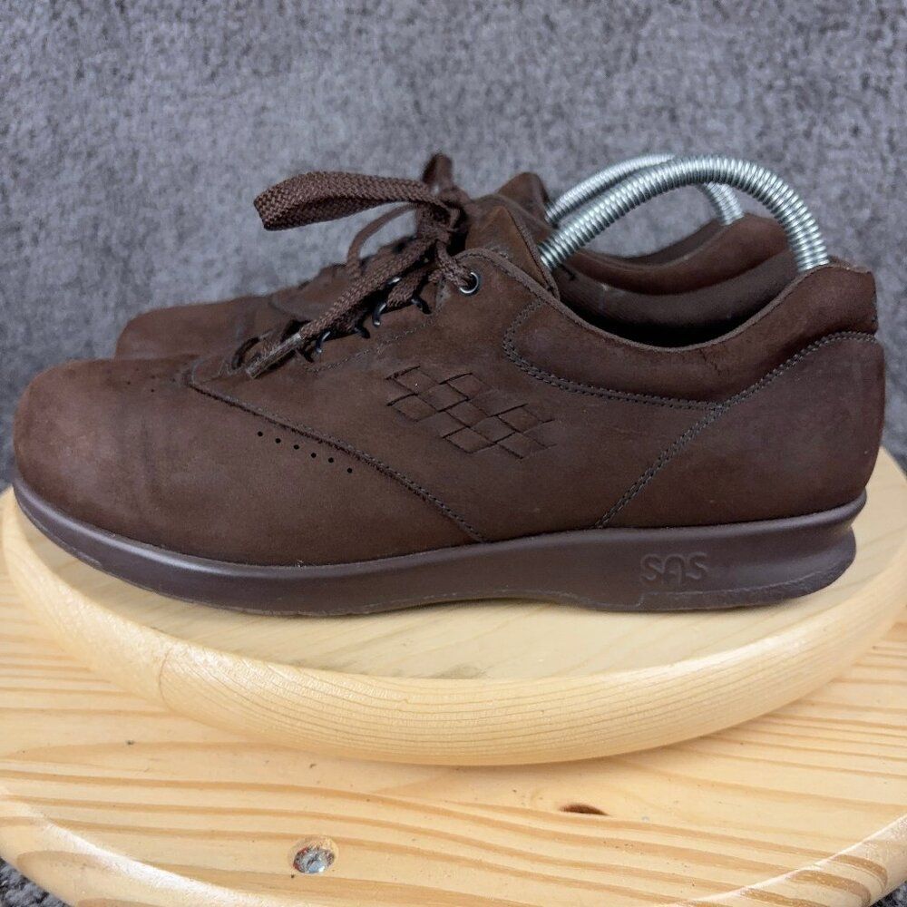 SAS Free Time Shoes Womens Size 9.5 Narrow Brown Suede Oxford Tripad Made in USA